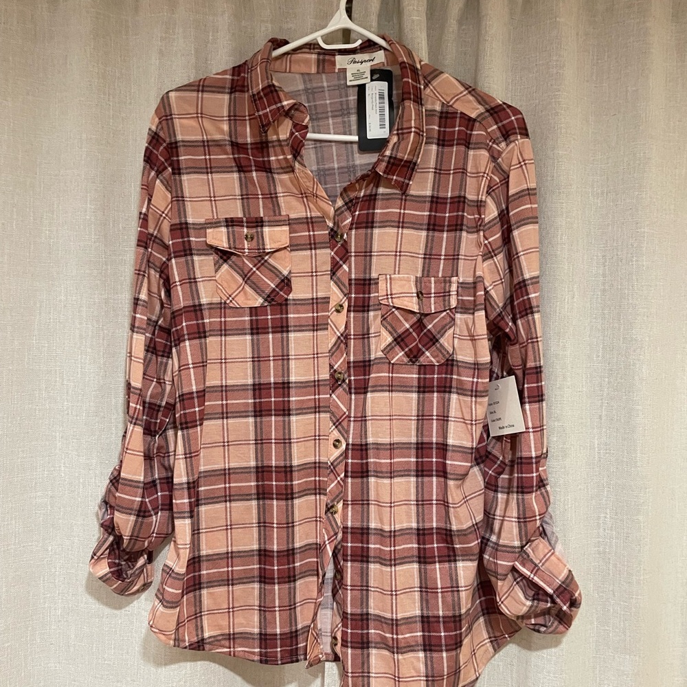 Plaid Button-Up Shirt